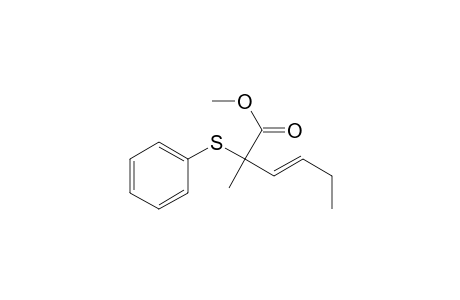 3-Hexenoic acid, 2-methyl-2-(phenylthio)-, methyl ester, (E)-
