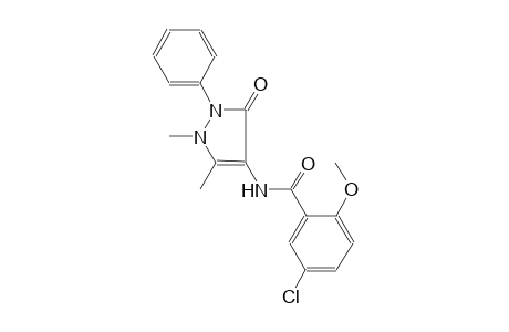 benzamide, 5-chloro-N-(2,3-dihydro-1,5-dimethyl-3-oxo-2-phenyl-1H-pyrazol-4-yl)-2-methoxy-