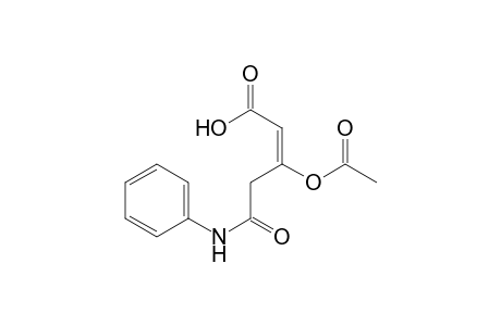 Pentenoic acid, 3-(acetyloxy)-5-oxo-5-(phenylamino)-
