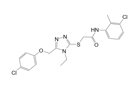 N-(3-chloro-2-methylphenyl)-2-({5-[(4-chlorophenoxy)methyl]-4-ethyl-4H-1,2,4-triazol-3-yl}sulfanyl)acetamide