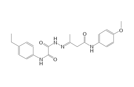 acetic acid, [(4-ethylphenyl)amino]oxo-, 2-[(E)-3-[(4-methoxyphenyl)amino]-1-methyl-3-oxopropylidene]hydrazide