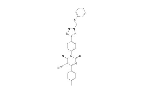 6-AMINO-5-CYANO-4-(4-METHYLPHENYL)-1-[4-[1-(PHENYLTHIOMETHYL)-1H-1,2,3-TRIAZOL-4-YL]-PHENYL]-2(1H)-PYRIMIDINONE