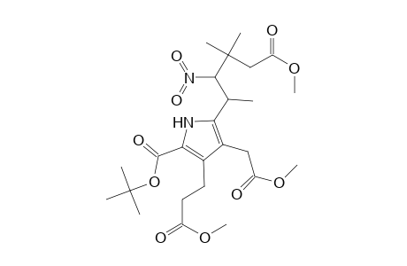 1H-Pyrrole-2-pentanoic acid, 5-[(1,1-dimethylethoxy)carbonyl]-3-(2-methoxy-2-oxoethyl)-4-(3-methoxy-3-oxopropyl)-.beta.,.beta.,.delta.-trimethyl-.gamma.-nitro-, methyl ester