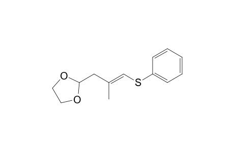 2-(2'-Methyl-3'-(phenylthio)prop-2'-enyl)-1,3-dioxolane