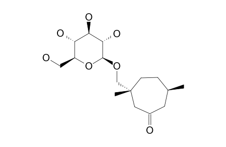3,6-DIMETHYL-3-(BETA-D-GLUCOSYLMETHYL)-CYCLOHEPTANONE