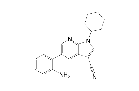 5-(2-Aminophenyl)-3-cyano-1-cyclohexyl-4-methylpyrrolo[2,3-b]pyridine