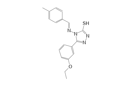5-(3-ethoxyphenyl)-4-{[(E)-(4-methylphenyl)methylidene]amino}-4H-1,2,4-triazol-3-yl hydrosulfide
