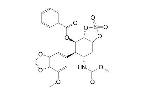 Benzoic acid 5-(7-methoxybenzo[1,3]dioxol-5-yl)-6-methoxycarbonylamino-2,2-dioxohexahydro-2.lammda.6-benzo[1,3,2]dioxathio-4-yl ester