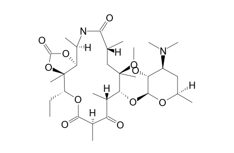 6-O-METHYL-3-OXO-9A-AZA-9A-HOMOERYTHROMYCIN_A_11,12-CYCLIC-CARBONATE