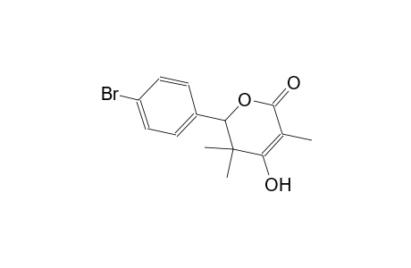 2H-pyran-2-one, 6-(4-bromophenyl)-5,6-dihydro-4-hydroxy-3,5,5-trimethyl-