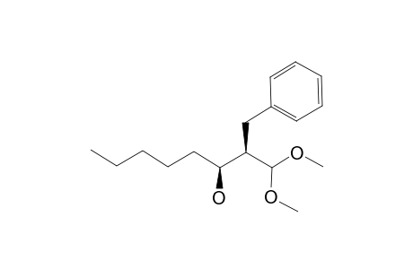 SYN-(2R*,3S*)-2-BENZYL-1,1-DIMETHOXY-3-OCTANOL