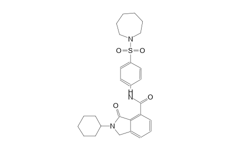 N-[4-(1-azepanylsulfonyl)phenyl]-2-cyclohexyl-3-oxo-4-isoindolinecarboxamide