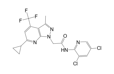 1H-pyrazolo[3,4-b]pyridine-1-acetamide, 6-cyclopropyl-N-(3,5-dichloro-2-pyridinyl)-3-methyl-4-(trifluoromethyl)-