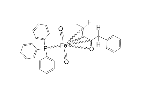 ETA(4)-(E)-[CH3CH=C(CH3)COCH2PH]-FE(CO)2PPH3