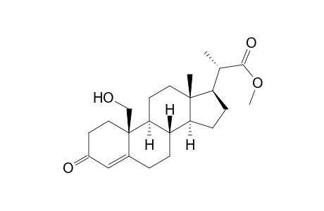 Pregn-4-ene-20.alpha.-carboxylic acid, 19-hydroxy-3-oxo-, methyl ester