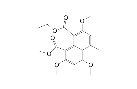 1,8-Naphthalenedicarboxylic acid, 2,4,7-trimethoxy-5-methyl-, 8-ethyl 1-methyl ester