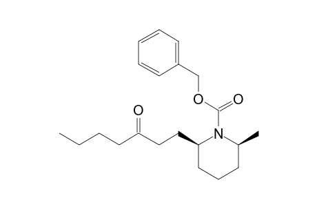 (2S,6S)-2-(3-ketoheptyl)-6-methyl-piperidine-1-carboxylic acid benzyl ester