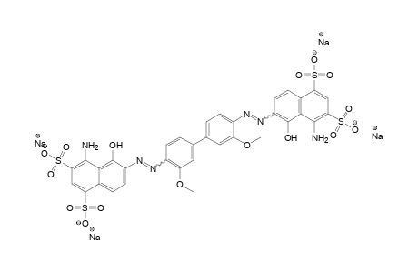 1,3-Naphthalenedisulfonic acid, 6,6'-[(3,3'-dimethoxy[1,1'-biphenyl]-4,4'-diyl)bis(azo)]bis[4-amino-5-hydroxy-, tetrasodium salt