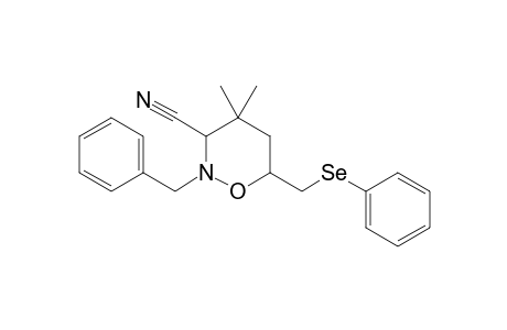 2-Benzyl-4,4-dimethyl-6-(phenylselanylmethyl)oxazinane-3-carbonitrile