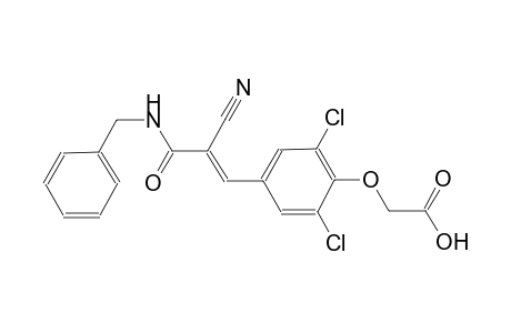 {4-[(1E)-3-(benzylamino)-2-cyano-3-oxo-1-propenyl]-2,6-dichlorophenoxy}acetic acid