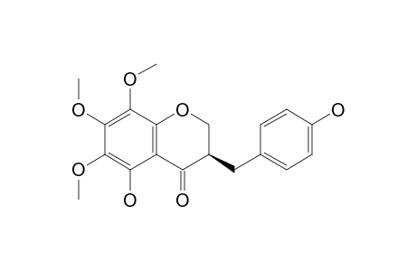 R(-)-3-(4-HYDROXYBENZYL)-5-HYDROXY-6,7,8-TRIMETHOXYCHROMAN-4-ONE