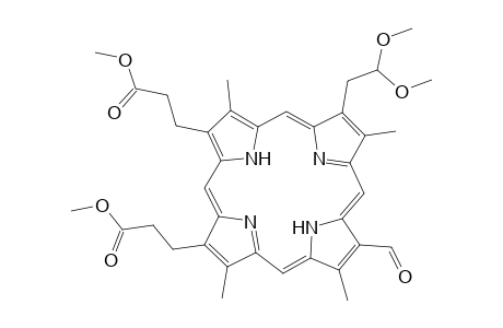 21H,23H-Porphine-2,18-dipropanoic acid, 7-(2,2-dimethoxyethyl)-12-formyl-3,8,13,17-tetramethyl-, dimethyl ester