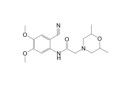 2H-1,4-Oxazine-4-acetamide, N-(2-cyano-4,5-dimethoxyphenyl)tetrahydro-2,6-dimethyl-