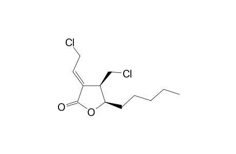 3-(E)-Chloroethylidene-4R-chloromethyl-5R-pentyl-.gamma.-butyrolactone