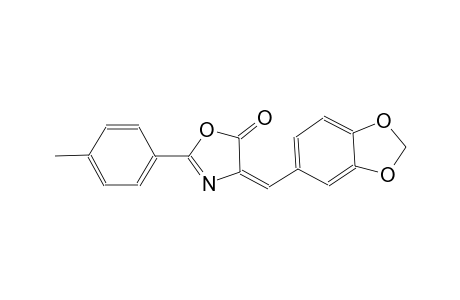 (4E)-4-(1,3-benzodioxol-5-ylmethylene)-2-(4-methylphenyl)-1,3-oxazol-5(4H)-one