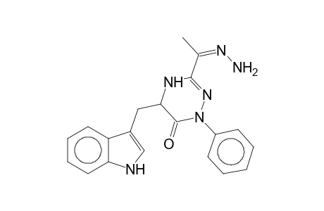 3-(1-Hydrazonoethyl)-5-(1H-indol-3-ylmethyl)-1-phenyl-4,5-dihydro-1H-[1,2,4]triazin-6-one