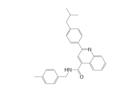 2-(4-isobutylphenyl)-N-(4-methylbenzyl)-4-quinolinecarboxamide