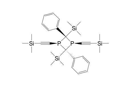 1,3-Diphosphetane, 2,4-diphenyl-2,4-bis(trimethylsilyl)-1,3-bis[(trimethylsilyl)ethynyl]-, (1.alpha.,2.alpha.,3.beta.,4.beta.)-