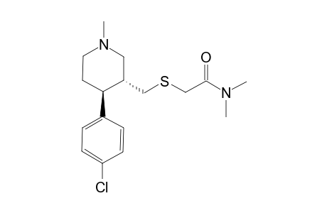 2-[(3R,4S)-4-(4-Chlorophenyl)-1-methyl-piperidin-3-ylmethylsulfanyl]-N,N-dimethyl-acetamide