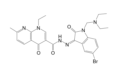 N'-(1-((Diethylamino)methyl)-5-bromo-2-oxoindolin-3-ylidene)-1-ethyl-1,4-dihydro-7-methyl-4-oxo-1,8-naphthyridine-3-carbohydrazide