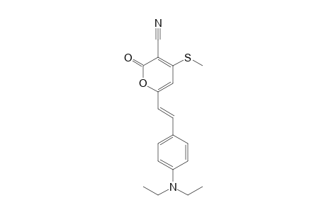 6-(4-N,N-Diethylamino)styryl-4-methylsulfanyl-2-oxo-2H-pyran-3-carbonitrile