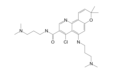 (4-CHLORO-8,8-DIMETHYL-5-(3-DIMETHYLAMINOPROPYLAMINO)-8H-PYRANO-[2,3-H]-QUINOLIN-3-YL)-N-(3-DIMETHYLAMINOPROPYL)-CARBOXAMIDE