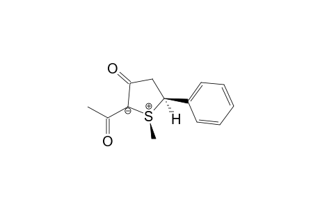 (S)-cis-2-Acetyl-3-oxo-5-phenyl-1-methylthiolane-2-ylide