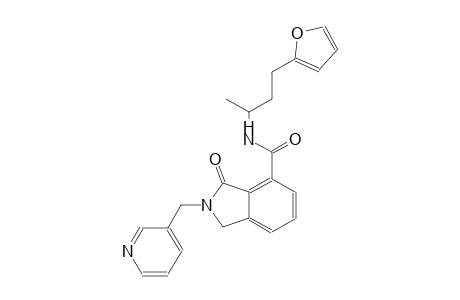 N-[3-(2-furyl)-1-methylpropyl]-3-oxo-2-(3-pyridinylmethyl)-4-isoindolinecarboxamide