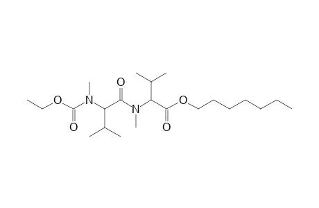 Valylvaline, N,N'-dimethyl-N'-ethoxycarbonyl-, heptyl ester