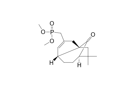 Phosphonic acid, [(4,5,6,7,8,8a-hexahydro-5,5-dimethyl-9-oxo-3H-3a,6-methanoazulen-2-y l)methyl]-, dimethyl ester, (3a.alpha.,6.alpha.,8a.alpha.)-(.+-.)-