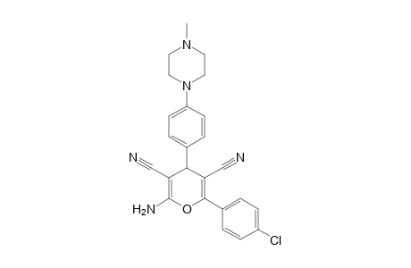 2-amino-6-(4-chlorophenyl)-4-(4-(4-methylpiperazin-1-yl)phenyl)-4H-pyran-3,5-dicarbonitrile