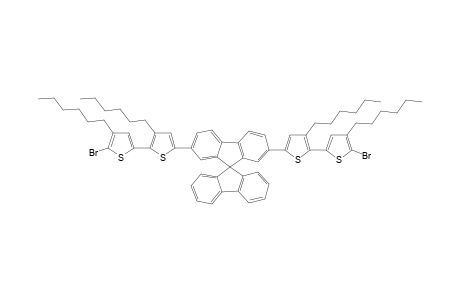2,7-Bis(5'-bromo-3,4'-dihexyl-5,2'-bithiophene-2-yl)-9,9'-spirobifluorene