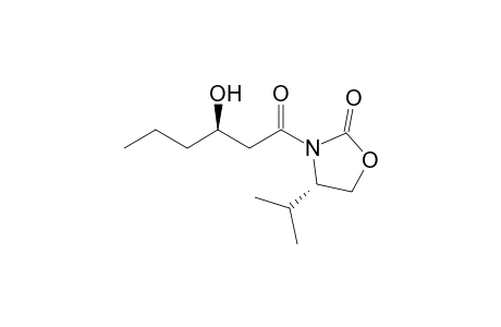 (3'R,4S)-3-(3'-Hydroxyhexanoyl)-4-(1''-methylethyl)-2-oxazolidinone