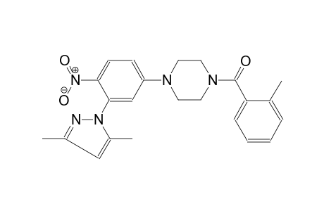 1-[3-(3,5-dimethyl-1H-pyrazol-1-yl)-4-nitrophenyl]-4-(2-methylbenzoyl)piperazine