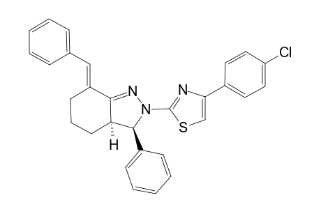 2-((trans)-7-benzylidene-3-phenyl-3,3a,4,5,6,7-hexahydro-2H-indazol-2-yl)-4-(4-chlorophenyl)thiazole