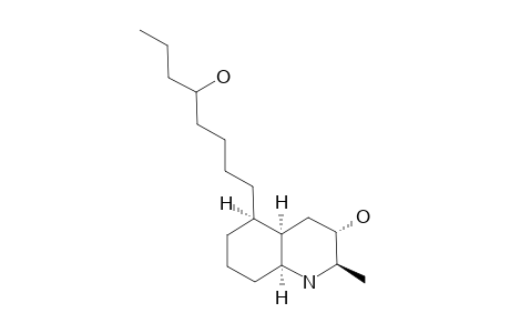 LEPADIN-D;(2R*,3S*,4AR*,5R*,8AS*)-DECAHYDRO-3-HYDROXY-5-(5'-HYDROXYOCTYL)-2-METHYLQUINOLINE