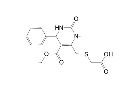 5-pyrimidinecarboxylic acid, 6-[[(carboxymethyl)thio]methyl]-1,2,3,4-tetrahydro-1-methyl-2-oxo-4-phenyl-, ethyl ester