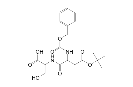 butanoic acid, 4-[(1-carboxy-2-hydroxyethyl)amino]-4-oxo-3-[[(phenylmethoxy)carbonyl]amino]-, 1,1-dimethylethyl ester
