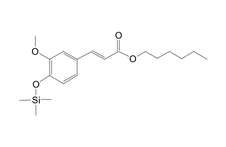 Ferulic acid <(E)>, n-hexyl ester, mono-TMS