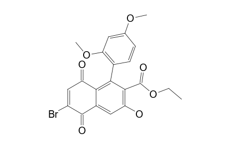 2-BROMO-6-ETHOXYCARBONYL-7-HYDROXY-5-(2,4-DIMETHOXYPHENYL)-1,4-NAPHTHOQUINONE